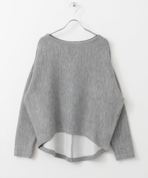 KBF(ケイビーエフ)の「KBF リップルワイドプルオーバー(Tシャツ/カットソー・レディース・ピンク/オフホワイト/グレー・ONE)」の8枚目の写真