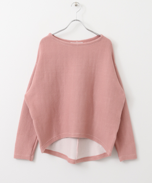 KBF(ケイビーエフ)の「KBF リップルワイドプルオーバー(Tシャツ/カットソー・レディース・ピンク/オフホワイト/グレー・ONE)」の9枚目の写真