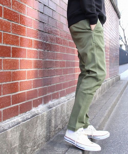 coen（コーエン）の「ストレッチスリムテーパードチノパンツ2017SS（チノパンツ・メンズ・ライトグレー/ネイビー/ブラック/オリーブ・MEDIUM/X-LARGE/X-SMALL/LARGE/SMALL）」の16枚目の写真