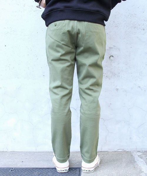 coen（コーエン）の「ストレッチスリムテーパードチノパンツ2017SS（チノパンツ・メンズ・ライトグレー/ネイビー/ブラック/オリーブ・MEDIUM/X-LARGE/X-SMALL/LARGE/SMALL）」の5枚目の写真