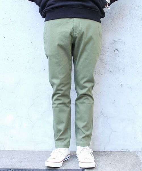 coen（コーエン）の「ストレッチスリムテーパードチノパンツ2017SS（チノパンツ・メンズ・ライトグレー/ネイビー/ブラック/オリーブ・MEDIUM/X-LARGE/X-SMALL/LARGE/SMALL）」の6枚目の写真