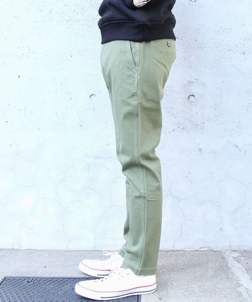 coen（コーエン）の「ストレッチスリムテーパードチノパンツ2017SS（チノパンツ・メンズ・ライトグレー/ネイビー/ブラック/オリーブ・MEDIUM/X-LARGE/X-SMALL/LARGE/SMALL）」の7枚目の写真