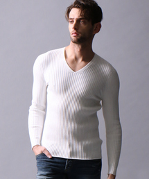 5351 POUR LES HOMMES | ホールガーメント長袖V(ニット/セーター)