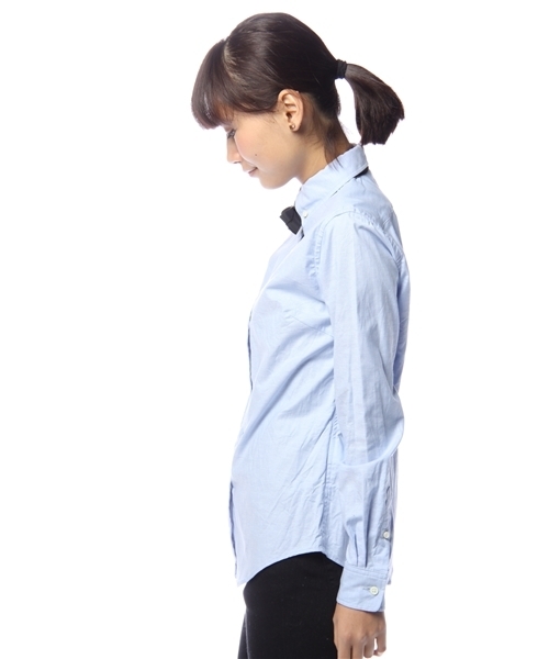 Another Edition（アナザーエディション）の「AE リボンTIE OX BD（シャツ/ブラウス・レディース・ホワイト/ライトブルー・フリー）」の3枚目の写真