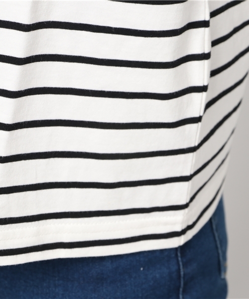 WEGO（ウィゴー）の「WEGO/シルクコットンUネックカットソー（Tシャツ/カットソー・レディース・杢グレー/ホワイト系その他5/ライム/ホワイト/レッド・MEDIUM/LARGE）」の12枚目の写真