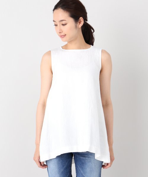 plage(プラージュ)の「Linen タックブラウス◆(シャツ/ブラウス・レディース・ホワイト/ベージュ・FREE)」の4枚目の写真