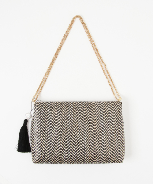 MERCURYDUO（マーキュリーデュオ）の「シンプルペーパー２ＷａｙＢＡＧ（ハンドバッグ・レディース・ブラック/ベージュ・FREE）」の3枚目の写真