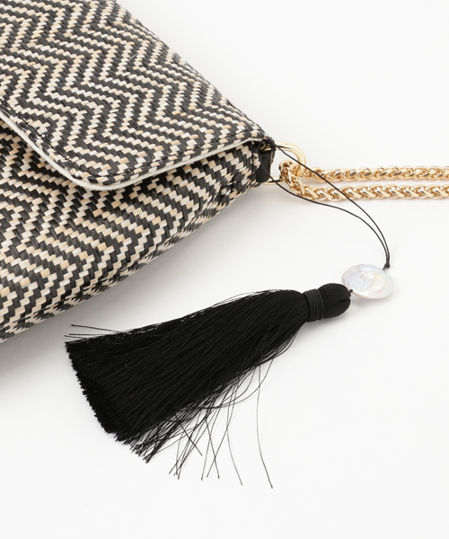 MERCURYDUO（マーキュリーデュオ）の「シンプルペーパー２ＷａｙＢＡＧ（ハンドバッグ・レディース・ブラック/ベージュ・FREE）」の4枚目の写真