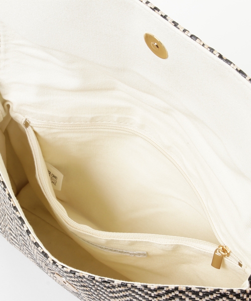 MERCURYDUO（マーキュリーデュオ）の「シンプルペーパー２ＷａｙＢＡＧ（ハンドバッグ・レディース・ブラック/ベージュ・FREE）」の6枚目の写真