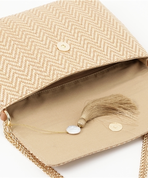 MERCURYDUO（マーキュリーデュオ）の「シンプルペーパー２ＷａｙＢＡＧ（ハンドバッグ・レディース・ブラック/ベージュ・FREE）」の7枚目の写真