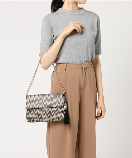 MERCURYDUO（マーキュリーデュオ）の「シンプルペーパー２ＷａｙＢＡＧ（ハンドバッグ・レディース・ブラック/ベージュ・FREE）」の9枚目の写真