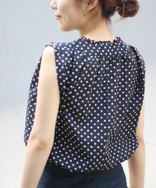 「Spick & Span」 ノースリーブブラウス FREE ブラック レディース Spick＆Span 「Spick & Span」 ノースリーブブラウス FREE