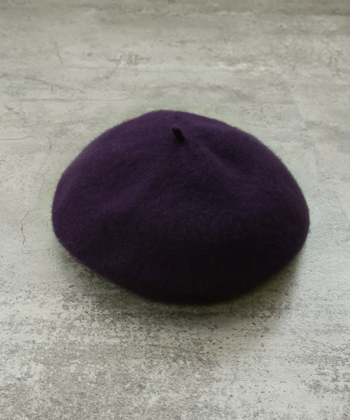 amorous insense（アモラスインセンス）の「[ウール混]ベレー帽（ハンチング/ベレー帽・レディース・ブラック/ダークパープル/グリーン/アッシュグレー/フューシャピンク・ﾌﾘ-）」の14枚目の写真