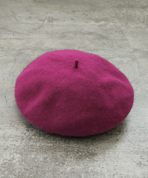 amorous insense（アモラスインセンス）の「[ウール混]ベレー帽（ハンチング/ベレー帽・レディース・ブラック/ダークパープル/グリーン/アッシュグレー/フューシャピンク・ﾌﾘ-）」の15枚目の写真