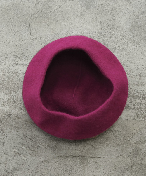 amorous insense（アモラスインセンス）の「[ウール混]ベレー帽（ハンチング/ベレー帽・レディース・ブラック/ダークパープル/グリーン/アッシュグレー/フューシャピンク・ﾌﾘ-）」の16枚目の写真