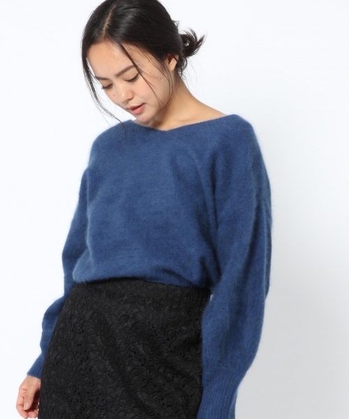 laboratory work（ラボラトリーワーク）の「フェレットBigスリーブ（ニット/セーター・レディース・ブラック/ピンク/杢グレー/ブルー系その他/ブラウン系その他・MEDIUM）」の4枚目の写真