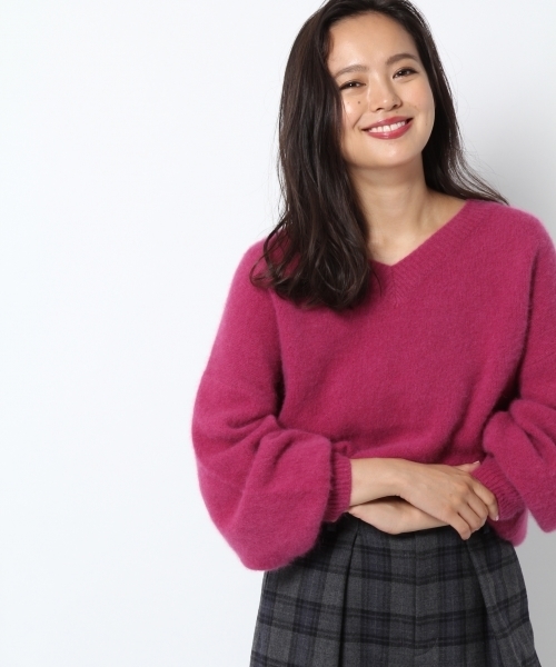 laboratory work（ラボラトリーワーク）の「フェレットBigスリーブ（ニット/セーター・レディース・ブラック/ピンク/杢グレー/ブルー系その他/ブラウン系その他・MEDIUM）」の6枚目の写真