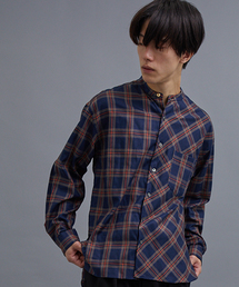 STUDIOUS | マルチチェックバンドカラーシャツ(シャツ/ブラウス)