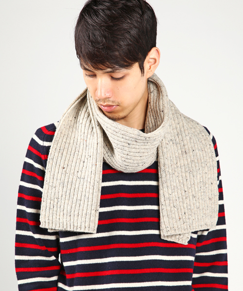 SHIPS GENERAL SUPPLY（シップスジェネラルサプライ）の「SGS: ドネガル マフラー●（マフラー・メンズ・ブラウン/ナチュラル/ネイビー/オレンジ・FREE）」の8枚目の写真