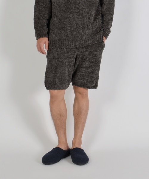 SHIPS Days（シップスデイズ）の「SHIPS Days: モコモコ ショートパンツ（ルームウェア/パジャマ・メンズ・ダークグレー/ネイビー・M-L/S-M）」の2枚目の写真