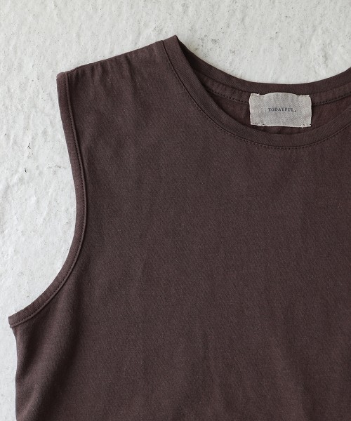 TODAYFUL（トゥデイフル）の「シルケットコットンタンクトップ（タンクトップ・レディース・ホワイト/ブラウン/グリーン系その他・FREE）」の9枚目の写真