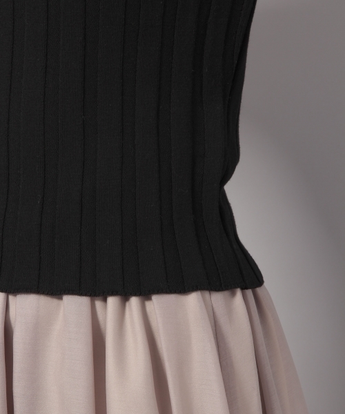 Andemiu（アンデミュウ）の「ワイドリブＶネックプルオーバー787748（ニット/セーター・レディース・ブラック/ホワイト/ピンク/グリーン・FREE）」の13枚目の写真