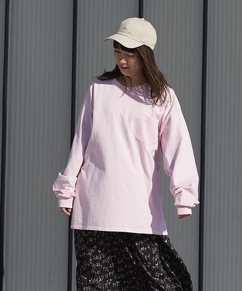 GILDAN（ギルダン）の「【GILDAN】ビッグシルエット 長袖Tシャツ（Tシャツ/カットソー・メンズ・イエロー/ブラック/ダークブラウン/ホワイト/パープル/ダークグレー/ネイビー/ライトピンク/グレー/オレンジ・LARGE/X-LARGE/XX-LARGE）」の9枚目の写真