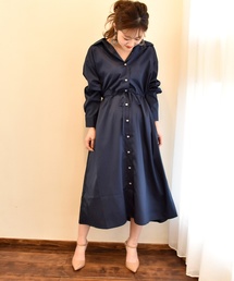 2wayシャツロングワンピース