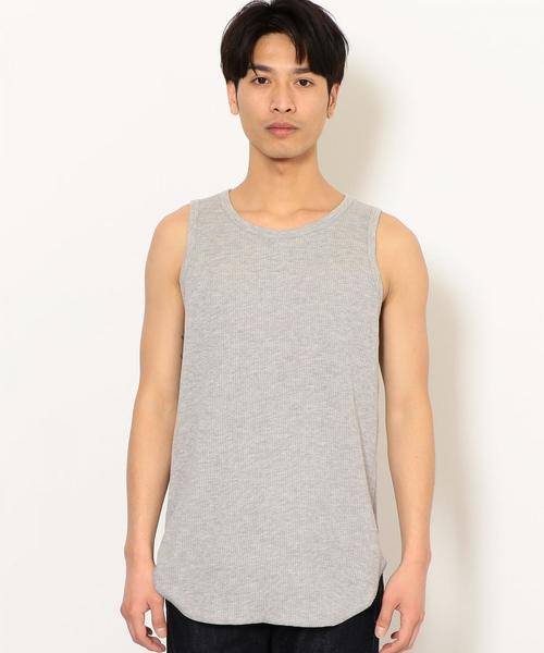 green label relaxing（グリーンレーベルリラクシング）の「ST ドライ ワッフル ロング タンクトップ（タンクトップ・メンズ・ホワイト/グレー/ブラック・LARGE/SMALL/MEDIUM/X-LARGE）」の10枚目の写真