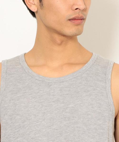 green label relaxing（グリーンレーベルリラクシング）の「ST ドライ ワッフル ロング タンクトップ（タンクトップ・メンズ・ホワイト/グレー/ブラック・LARGE/SMALL/MEDIUM/X-LARGE）」の7枚目の写真