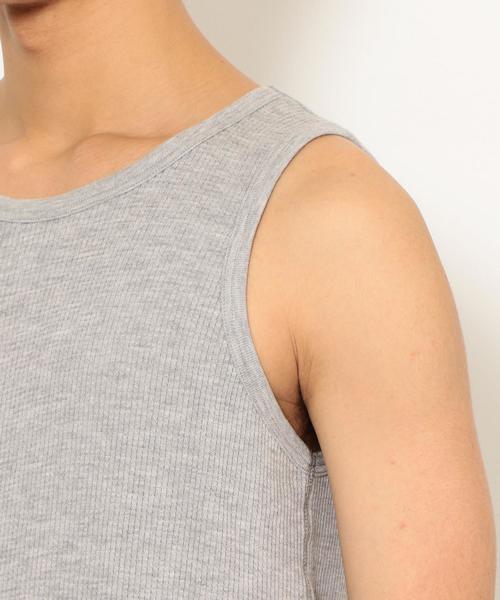 green label relaxing（グリーンレーベルリラクシング）の「ST ドライ ワッフル ロング タンクトップ（タンクトップ・メンズ・ホワイト/グレー/ブラック・LARGE/SMALL/MEDIUM/X-LARGE）」の6枚目の写真