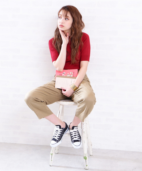 N.（N. Natural Beauty Basic）（エヌエヌナチュラルビューティーベーシック）の「◆ランダムリブニット（ニット/セーター・レディース・ホワイト/ネイビー/レッド・MEDIUM）」の13枚目の写真