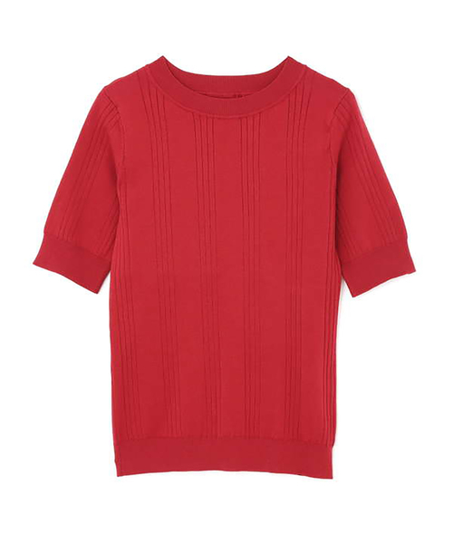 N.（N. Natural Beauty Basic）（エヌエヌナチュラルビューティーベーシック）の「◆ランダムリブニット（ニット/セーター・レディース・ホワイト/ネイビー/レッド・MEDIUM）」の19枚目の写真