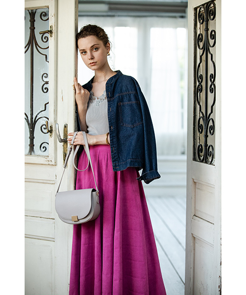 Edit Sheen（エディットシーン）の「セミサークルポシェット（ショルダーバッグ・レディース・ブラック/グレー/カーキ/ネイビー/レッド・FREE）」の14枚目の写真