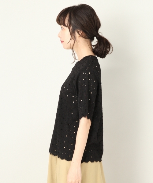 LOWRYS FARM(ローリーズファーム)の「レーススカラッププルオーバー 803447(Tシャツ/カットソー・レディース・オフホワイト/ブラック/カーキ・MEDIUM/LARGE)」の10枚目の写真
