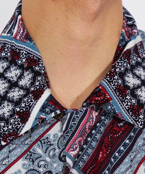 ８(eight)（エイト）の「総柄シャツ メンズ 半袖シャツ ペイズリー（シャツ/ブラウス・メンズ・A/B/C/D・MEDIUM/LARGE）」の12枚目の写真