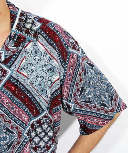 ８(eight)（エイト）の「総柄シャツ メンズ 半袖シャツ ペイズリー（シャツ/ブラウス・メンズ・A/B/C/D・MEDIUM/LARGE）」の16枚目の写真