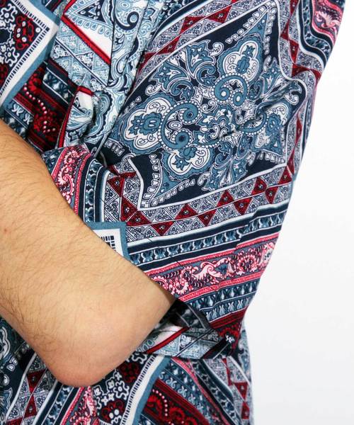 ８(eight)（エイト）の「総柄シャツ メンズ 半袖シャツ ペイズリー（シャツ/ブラウス・メンズ・A/B/C/D・MEDIUM/LARGE）」の17枚目の写真