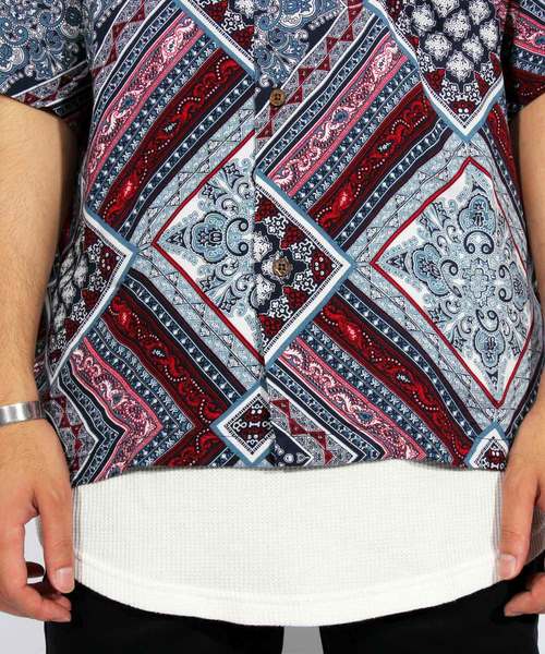 ８(eight)（エイト）の「総柄シャツ メンズ 半袖シャツ ペイズリー（シャツ/ブラウス・メンズ・A/B/C/D・MEDIUM/LARGE）」の20枚目の写真