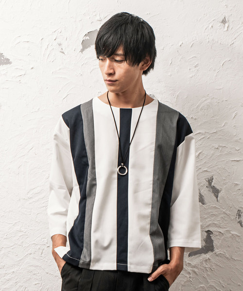 MinoriTY(マイノリティ)の「切替プルオーバーシャツ(シャツ/ブラウス・メンズ・ホワイト/グレー/カーキ/ホワイト系その他/ベージュ系その他/グリーン系その他・M/L)」の3枚目の写真