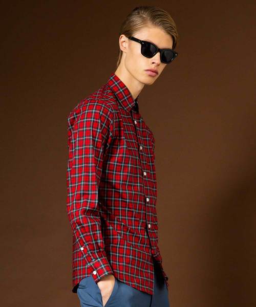 UNITED TOKYO（ユナイテッドトウキョウ）の「Monti カジュアルドレスシャツ（シャツ/ブラウス・メンズ・ベージュ/ネイビー/ブラック/レッド/ブラウン/グリーン・1/2/3/4）」の6枚目の写真