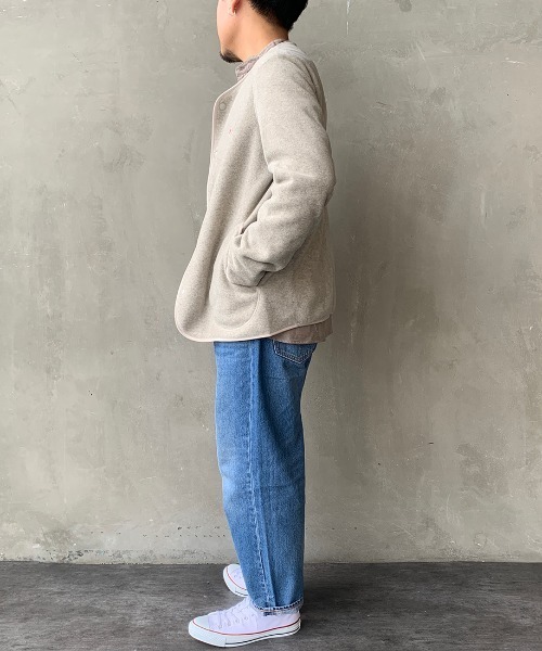 DANTON ダントン フリースノーカラー ジャケット サイズ 42 DANTON ノーカラーフリースジャケット サイズ42 黒 DANTON ノーカラー