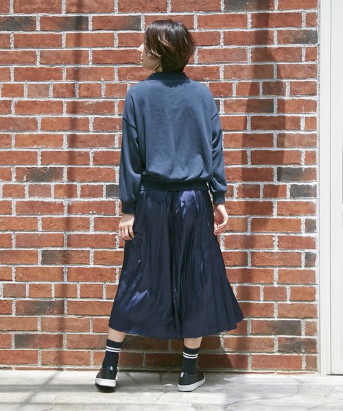 Otonato（オトナト）の「プリーツスカンツ(ママ) 8分丈（その他パンツ・レディース・ネイビー/オレンジ・MEDIUM）」の9枚目の写真