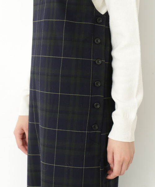 N.（N. Natural Beauty Basic）（エヌエヌナチュラルビューティーベーシック）の「◆チェック裏起毛ワンピース（ワンピース・レディース・ネイビー/ブラウン系その他・MEDIUM）」の14枚目の写真