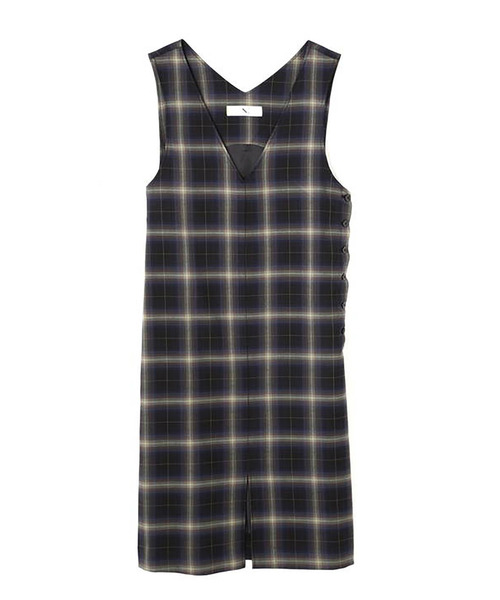 N.（N. Natural Beauty Basic）（エヌエヌナチュラルビューティーベーシック）の「◆チェック裏起毛ワンピース（ワンピース・レディース・ネイビー/ブラウン系その他・MEDIUM）」の17枚目の写真