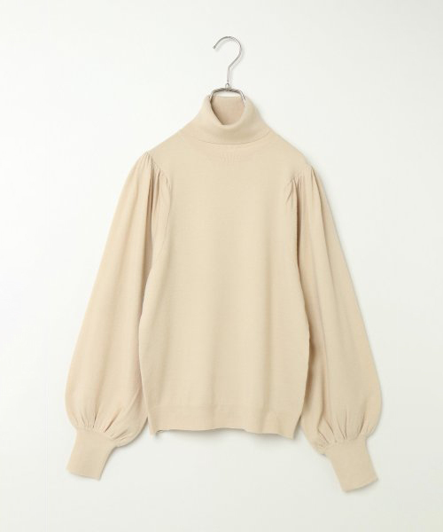 VENCEEXCHANGE（ヴァンスエクスチェンジ）の「ハイゲージタートルネックボリュームスリーブニット（ニット/セーター・レディース・ブラック/グリーン/ライトベージュ/その他28・M）」の3枚目の写真