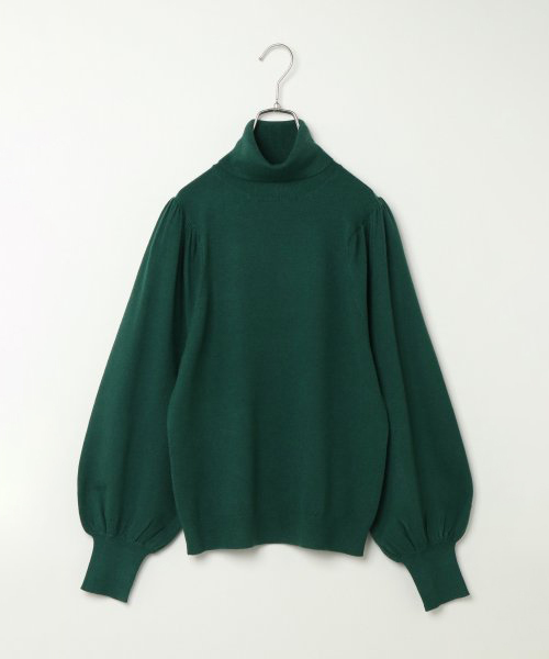 VENCEEXCHANGE（ヴァンスエクスチェンジ）の「ハイゲージタートルネックボリュームスリーブニット（ニット/セーター・レディース・ブラック/グリーン/ライトベージュ/その他28・M）」の4枚目の写真