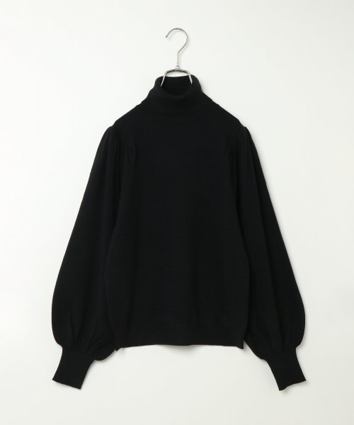 VENCEEXCHANGE（ヴァンスエクスチェンジ）の「ハイゲージタートルネックボリュームスリーブニット（ニット/セーター・レディース・ブラック/グリーン/ライトベージュ/その他28・M）」の2枚目の写真