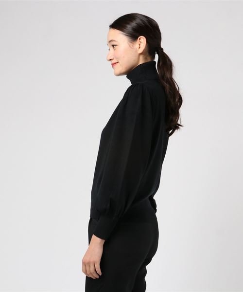 VENCEEXCHANGE（ヴァンスエクスチェンジ）の「ハイゲージタートルネックボリュームスリーブニット（ニット/セーター・レディース・ブラック/グリーン/ライトベージュ/その他28・M）」の5枚目の写真