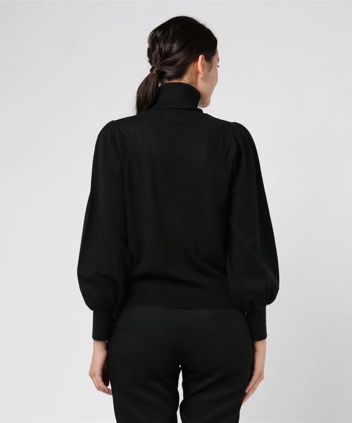 VENCEEXCHANGE（ヴァンスエクスチェンジ）の「ハイゲージタートルネックボリュームスリーブニット（ニット/セーター・レディース・ブラック/グリーン/ライトベージュ/その他28・M）」の6枚目の写真